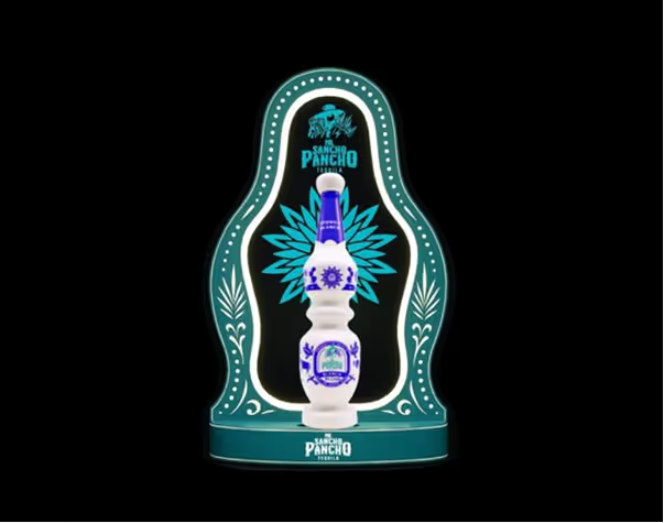 Premium Bottle Display with Agave Light Frame