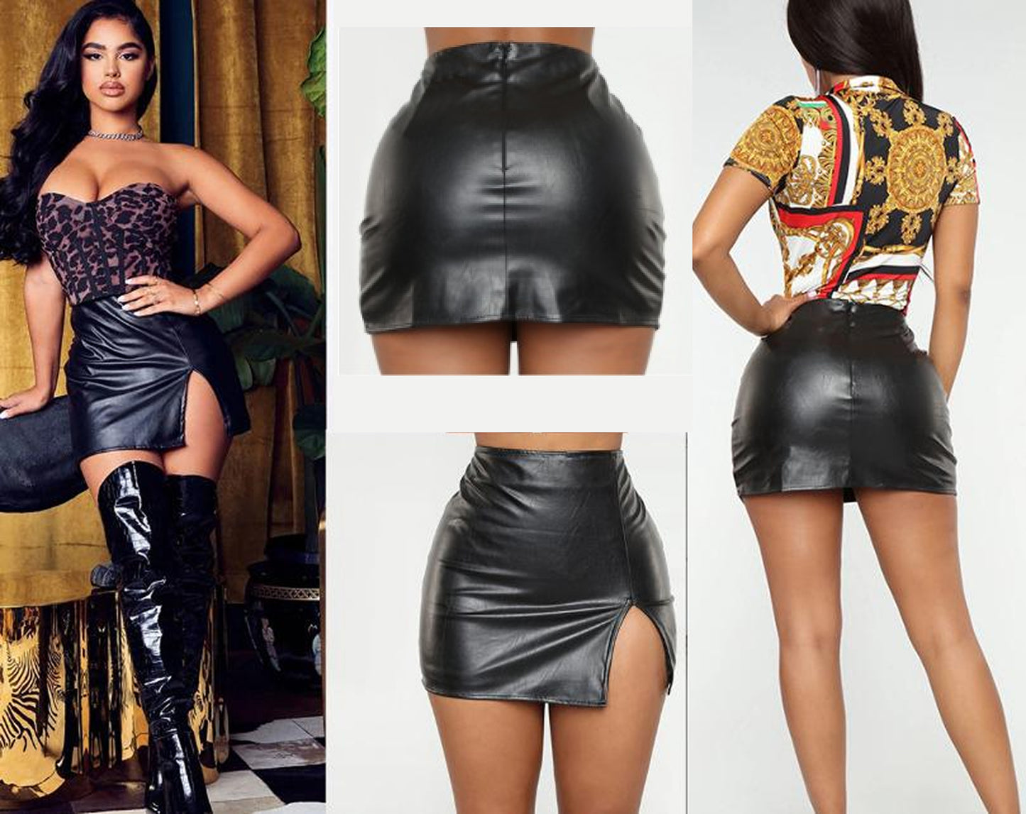 MSP PREMIUM LEATHER MINI SKIRT (BLACK)